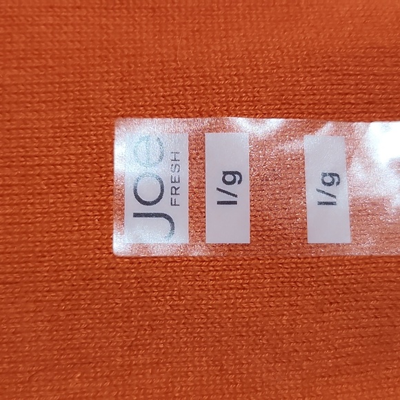 JOE Fresh Large Button Up Sweater Orange - Picture 3 of 8